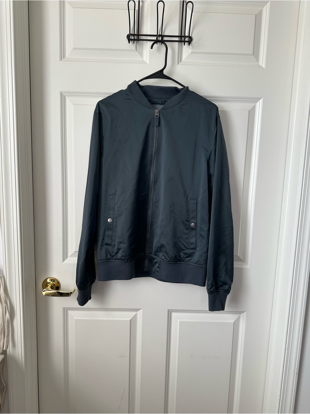 Men Bonobos The Boulevard Bomber Jacket Steel Grey Size M Slim Fit